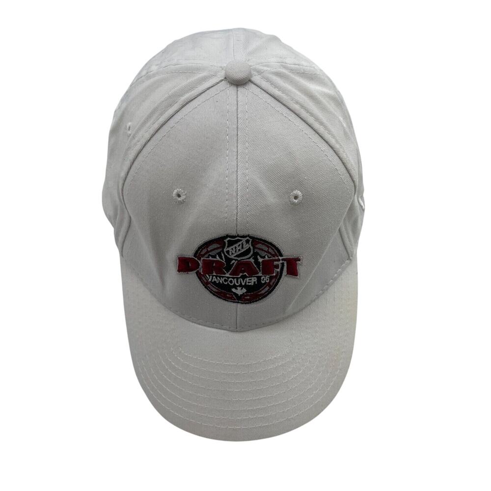 New Era NHL Draft Vancouver White Baseball Hat Cap OSFA Some Discoloration